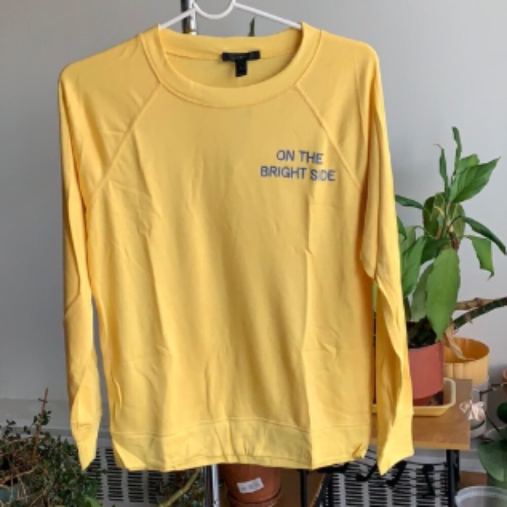 NWT Jcrew on the bright side yellow top size med